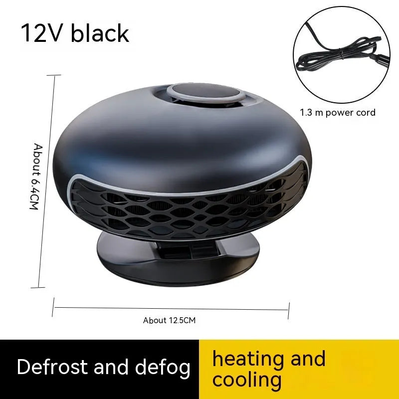 YF-180 black car warm air blower heater with 130cm cable for 12V and 24V vehicle defrosting