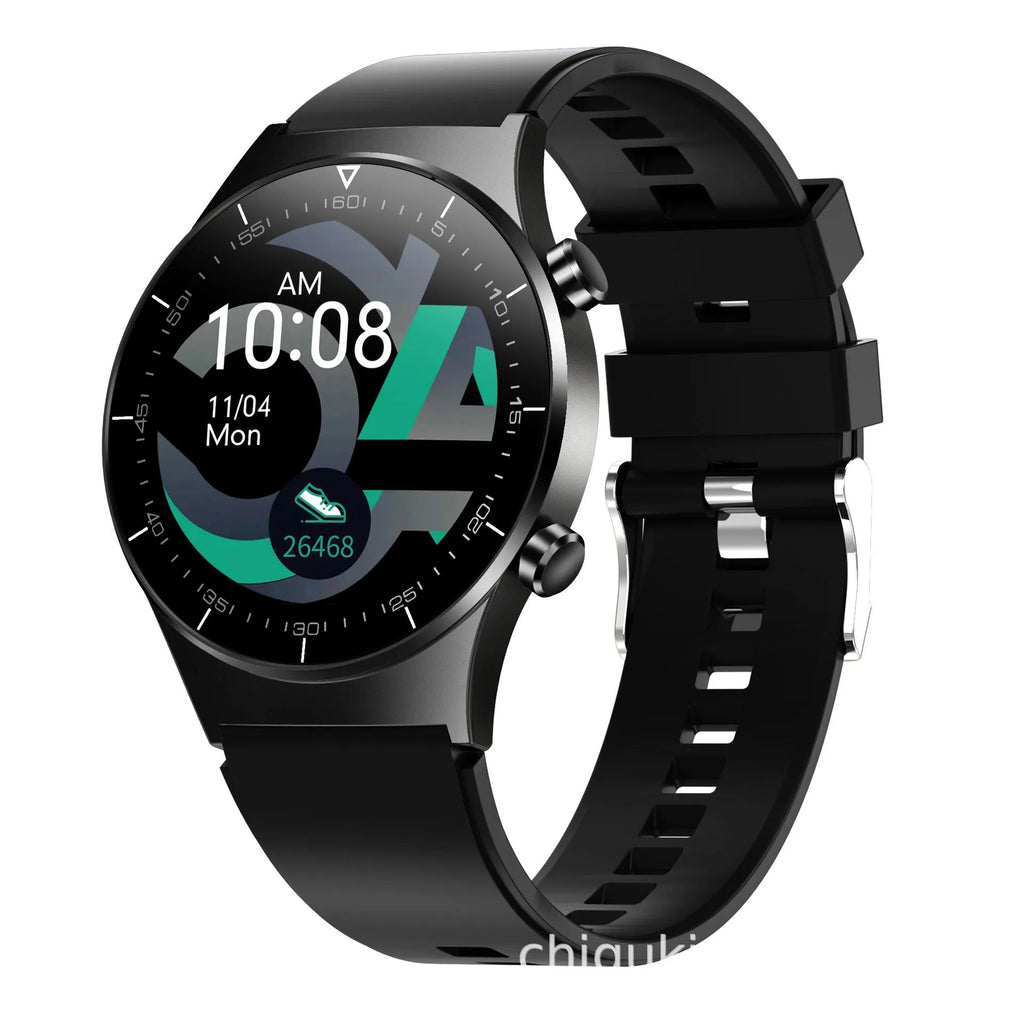 Black Astronaut brand smart watch with a 1.28-inch circular touch screen on a TPU wrist strap.