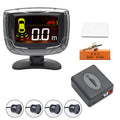 Wireless reversing sensor system with digital display and four ultrasonic probes for vehicle installation