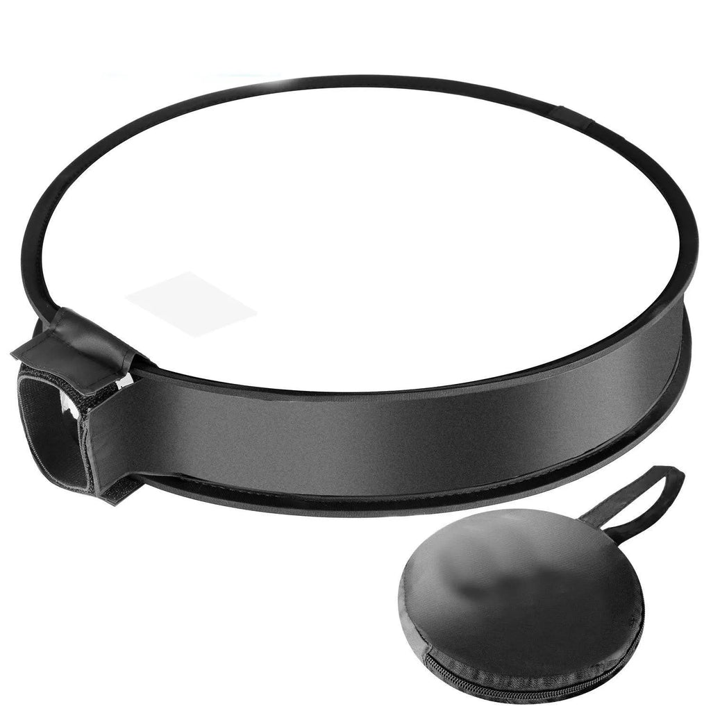 On-camera flash ring soft diffuser with reflective cloth and alloy strip, 30cm size on speedlight