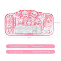 Hexagonal dragon crane machine large mouse pad measuring 75x40cm with cloth surface and cartoon anime pattern