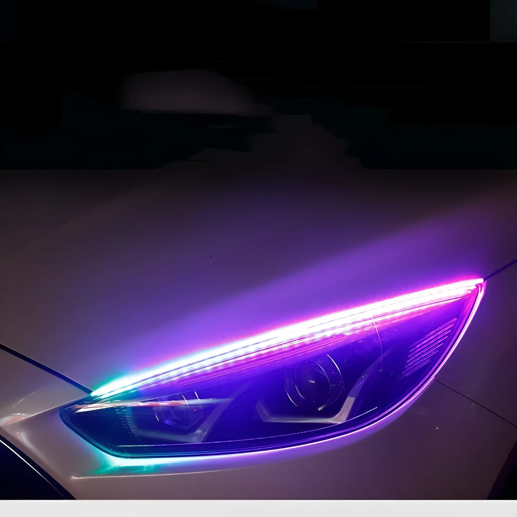 Universal LED daytime running lights with remote control in RGB colours, available in 30cm, 45cm and 60cm sizes