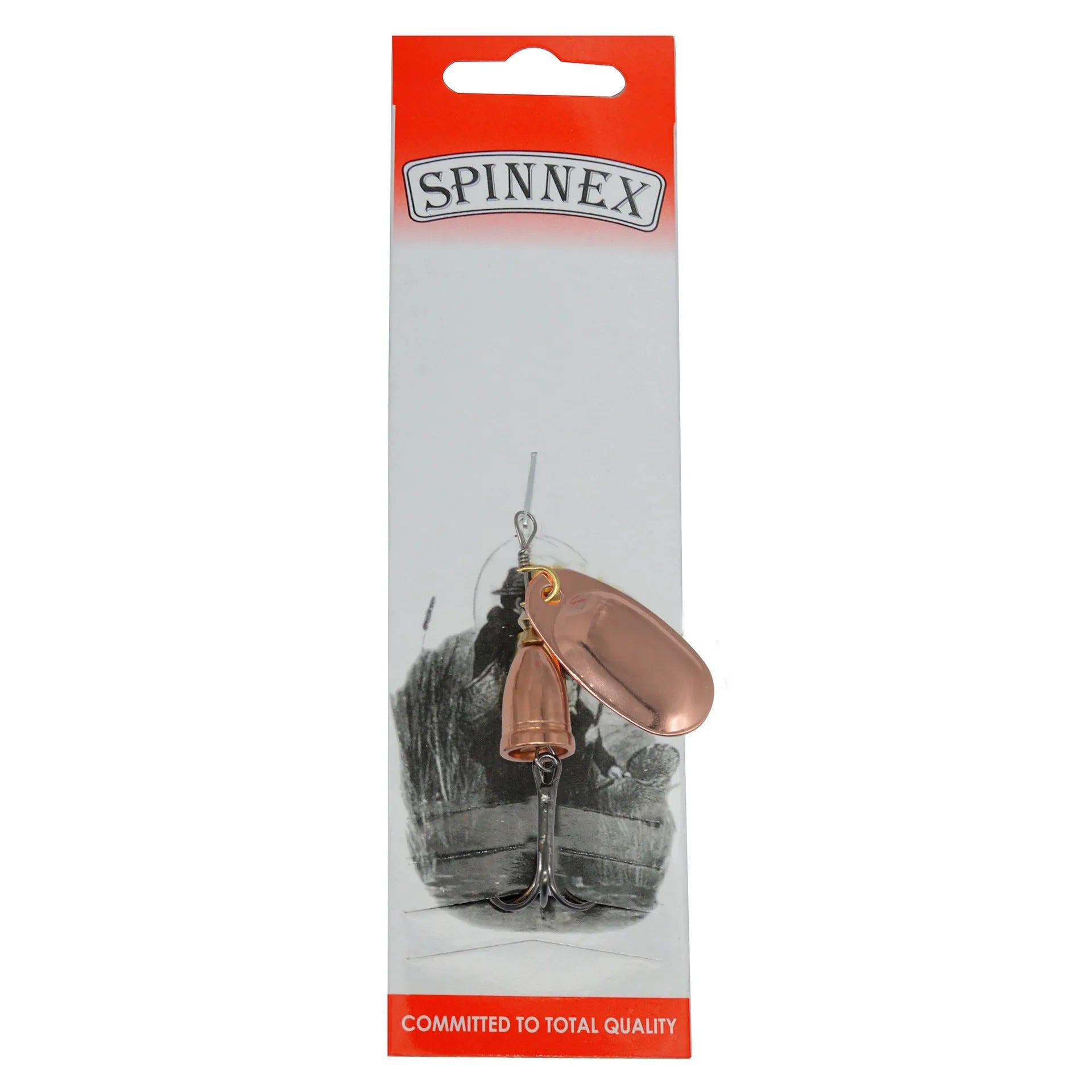 R Composite rotating sequins copper bell metal fishing lure showing available colour options.