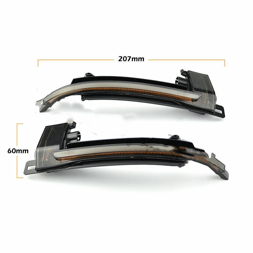 Dynamic LED mirror turn signal indicators for Audi A4 B8 and B8.5 models in black and white options