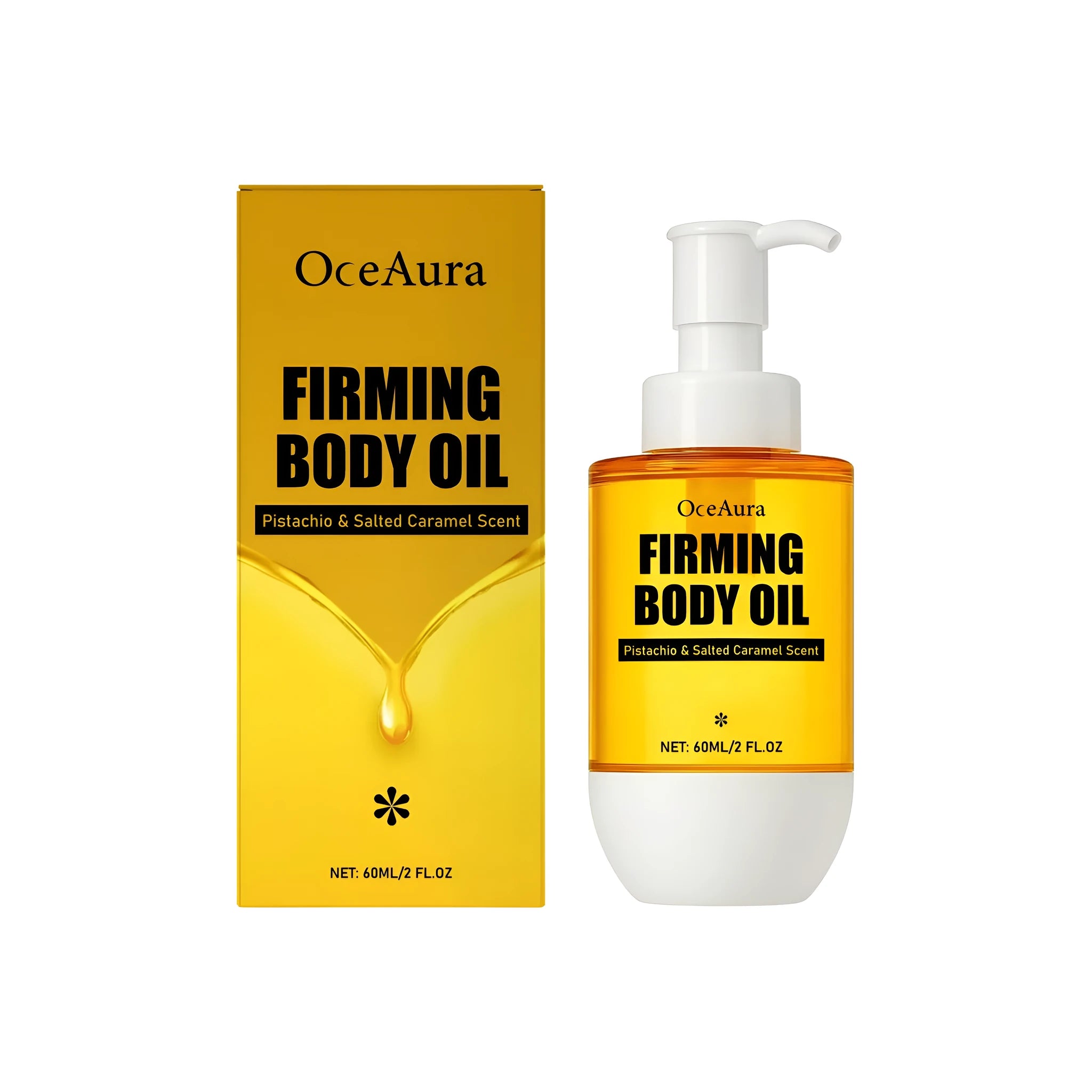 60ml bottle of tightening and wrinkle resistant body oil with glycerin and vitamin E.