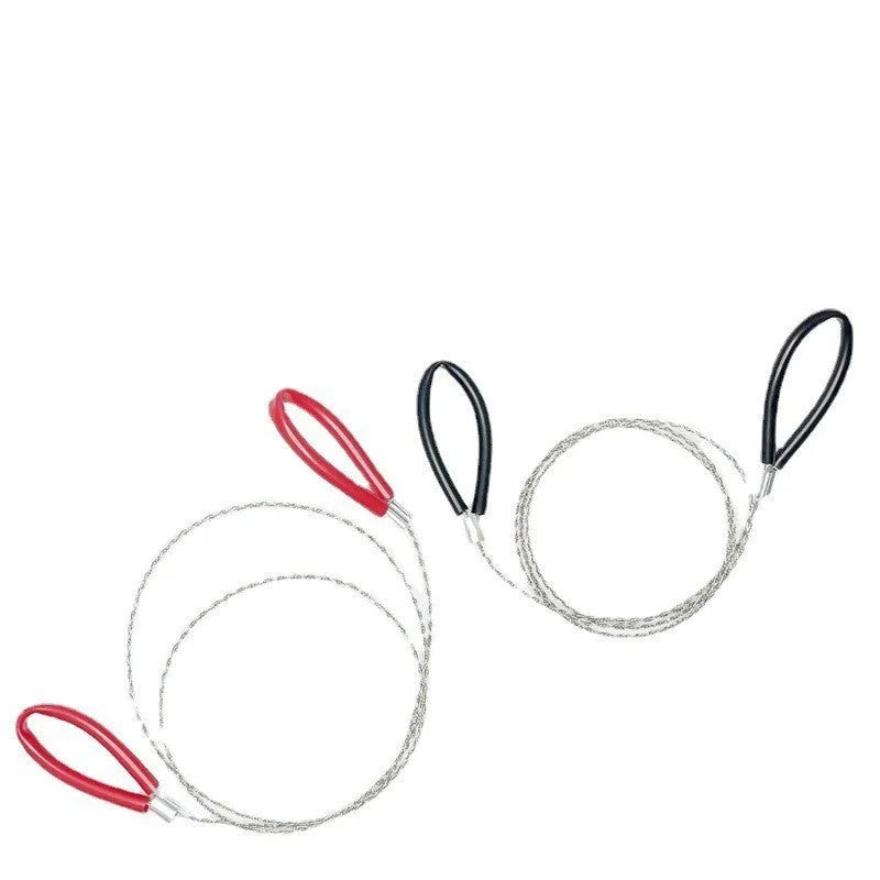 Four-strand German stainless steel wire survival saw with black and red colour options