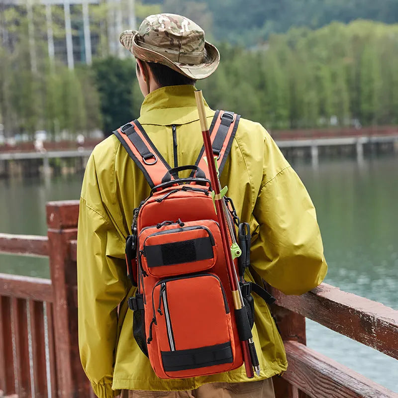 Derm fabric outdoor hiking backpack with 20-35L capacity in solid colour design