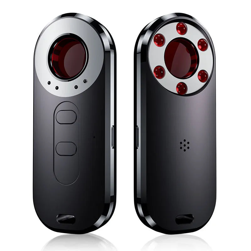 Compact portable infrared detector for anti-monitoring and anti-positioning security applications