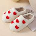 Women's plush cartoon pattern slippers with a non-slip PVC sole in Big Love design