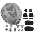 FAST SF full protection tactical helmet in MC all-terrain camouflage colour from front and side view