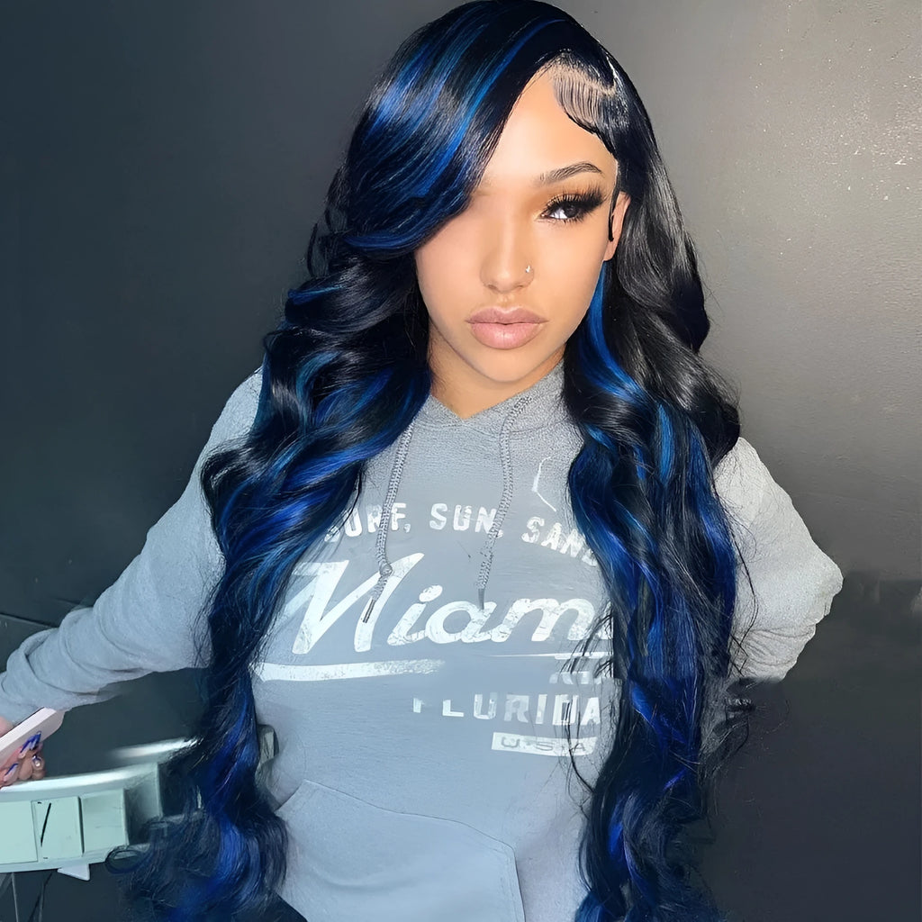 Real human hair lace headgear wig for women with 4x4 lace frontal on a display stand.