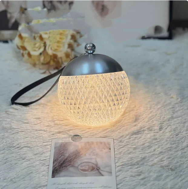 Portable dimmable night lamp with touch controls and minimalist design