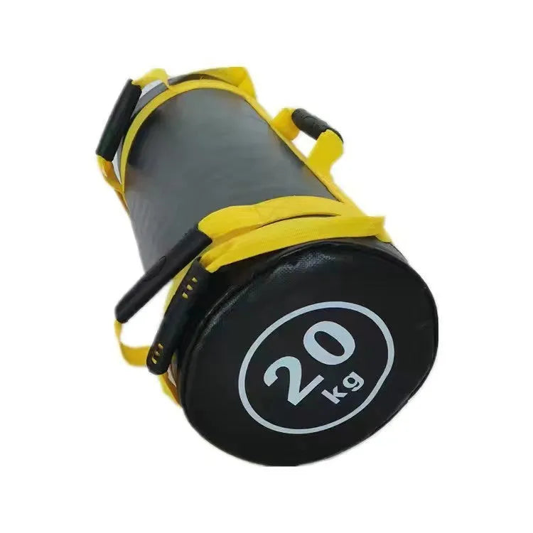 Flat white leather PVC fitness power bag sandbag for weight training in 5KG to 30KG options