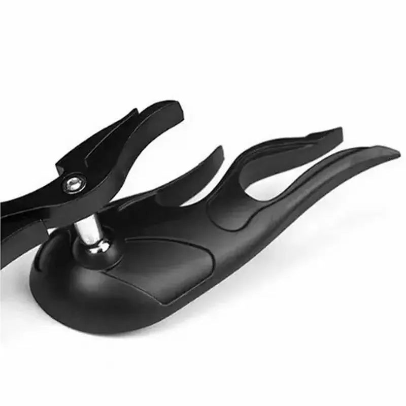 Black convex blue plated rearview mirror on vehicle door with 16cm rod and 8x4cm lens