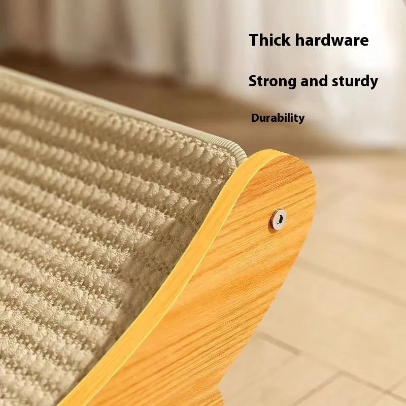 A large and a small sisal blanket cat scratch board in a pastoral style.