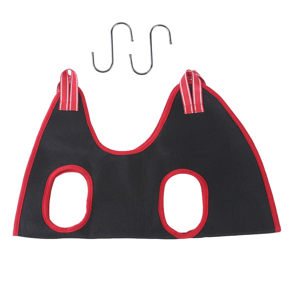 Pet grooming hammock restraint bag for cat nail trimming and bath sessions