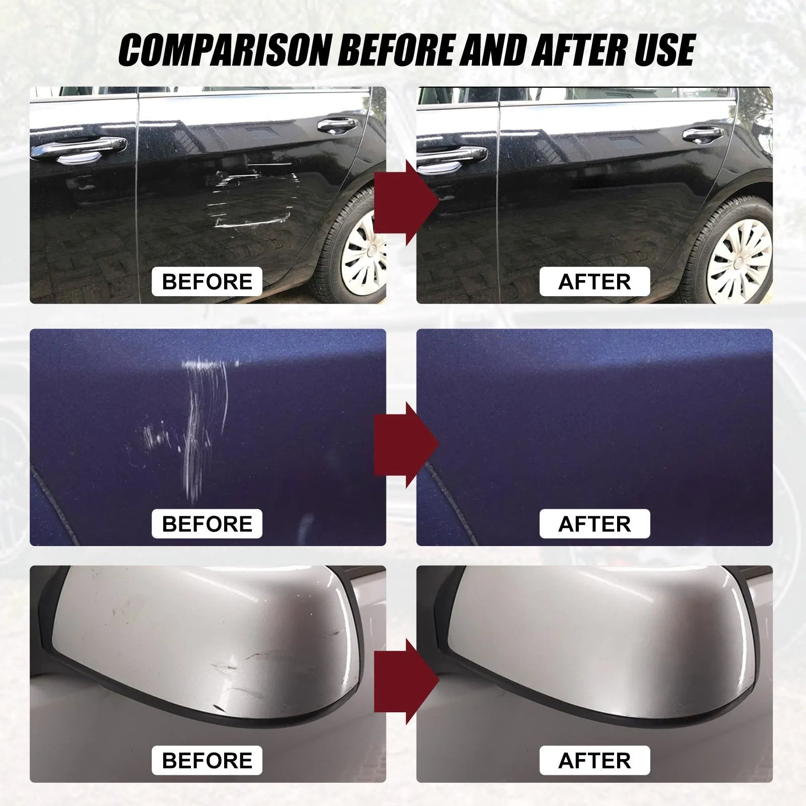 60ml car scratch repair wax with applicator for paint surface maintenance