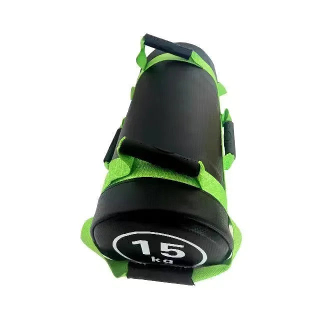 Flat white leather PVC fitness power bag sandbag for weight training in 5KG to 30KG options