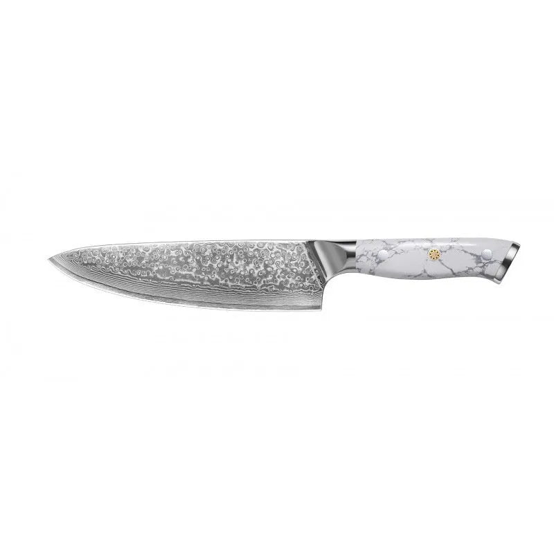 Damascus Special Household Combined Chef's Knife with 21cm VG10 steel blade and modern handle.