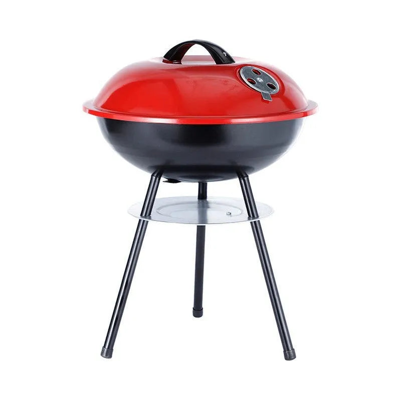 Portable barbecue oven with 14-inch cooking surface for 3-5 people