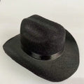 British style cowboy hat for cats in non-woven fabric with decorative ribbon trim