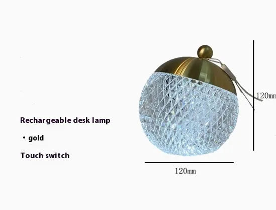 Portable dimmable night lamp with touch controls and minimalist design