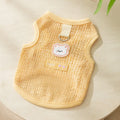 Hollowed-out cat clothing with bear patch in green, blue, or yellow colours