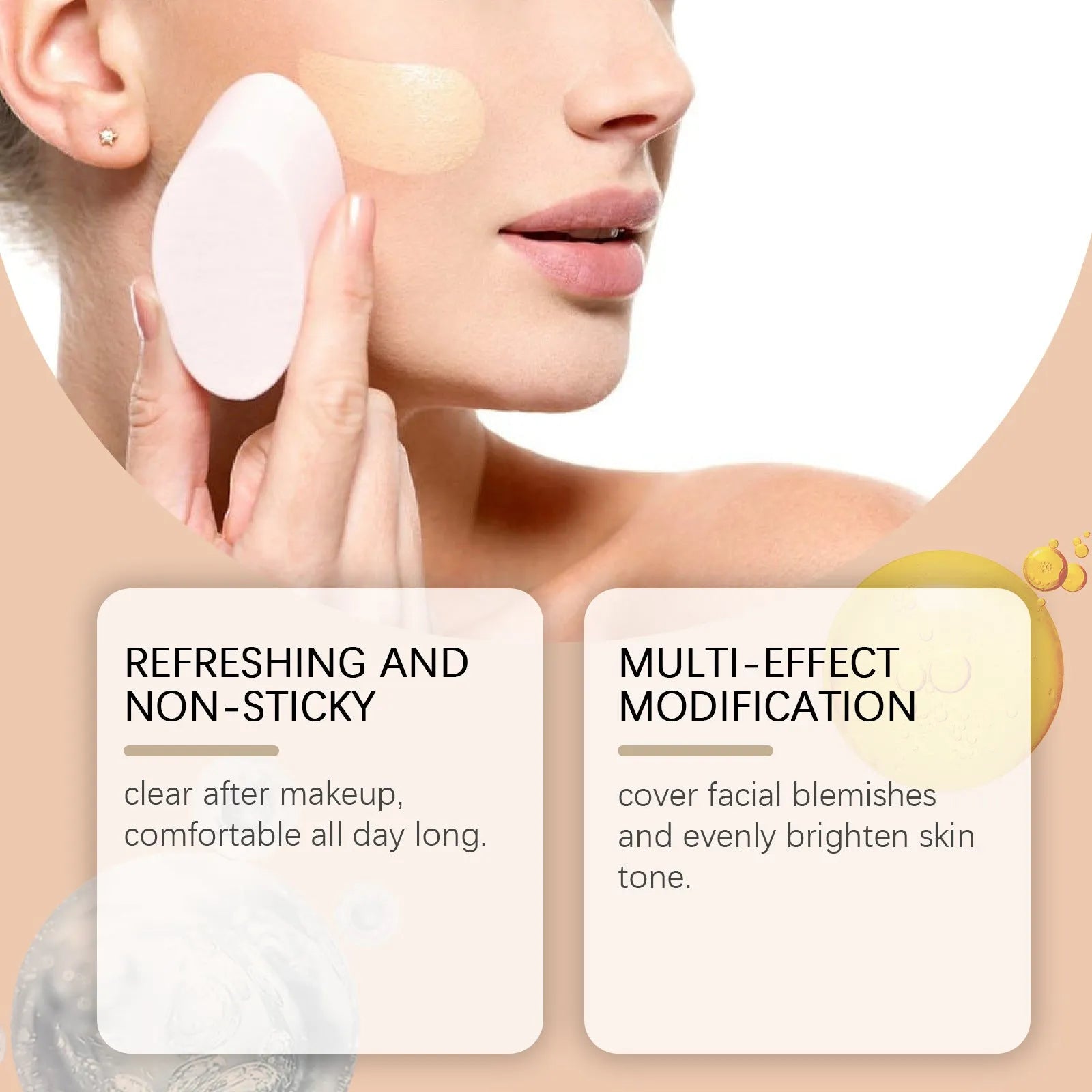 3.5ml tube of medium skin tone liquid foundation and concealer with natural finish.