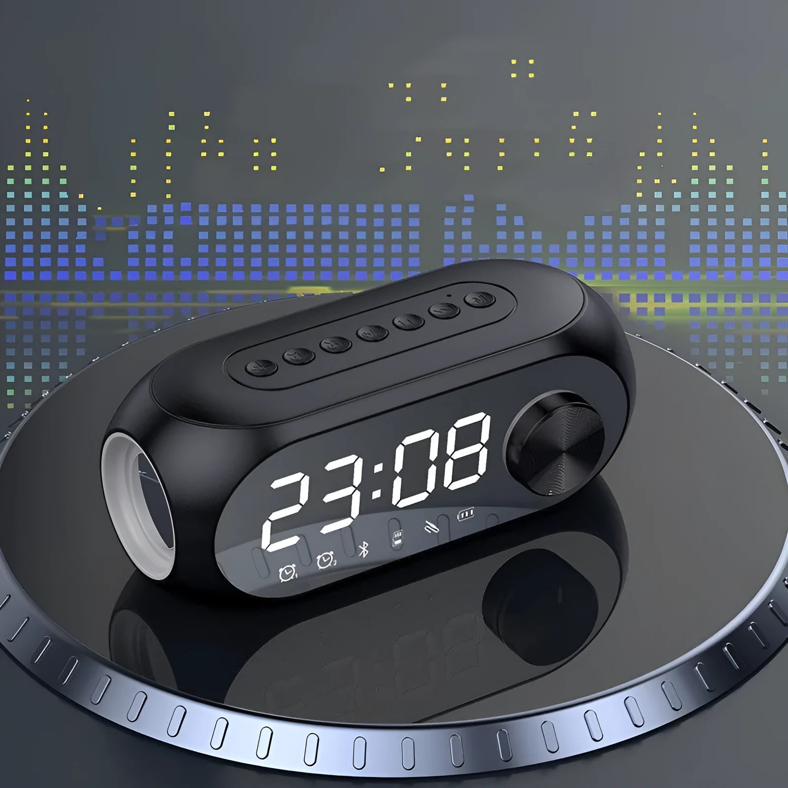 Extra bass portable mini speaker in S8 Black colour with USB charging cable