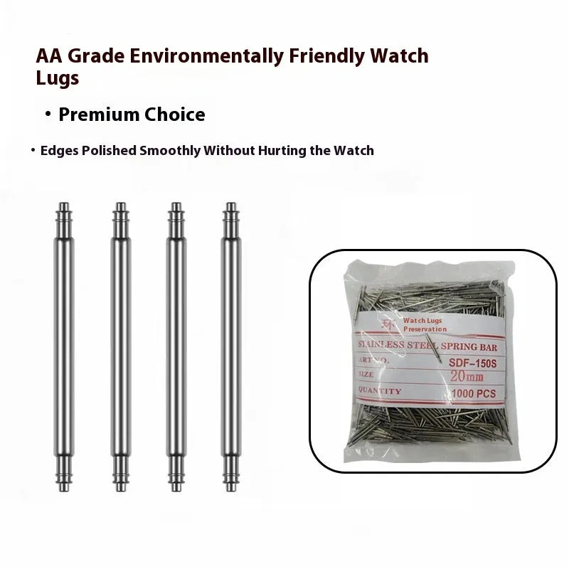 Watch bolt auricular needle spring shaft in six sizes from 21mm to 26mm