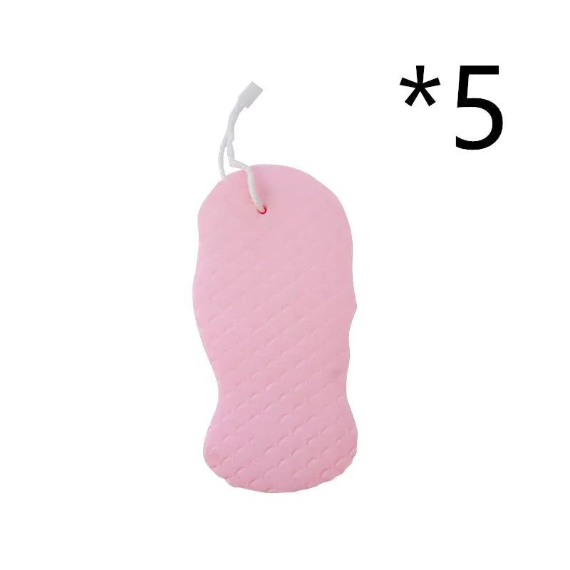 3D white bath sponge with fish scale pattern for gentle body exfoliation.