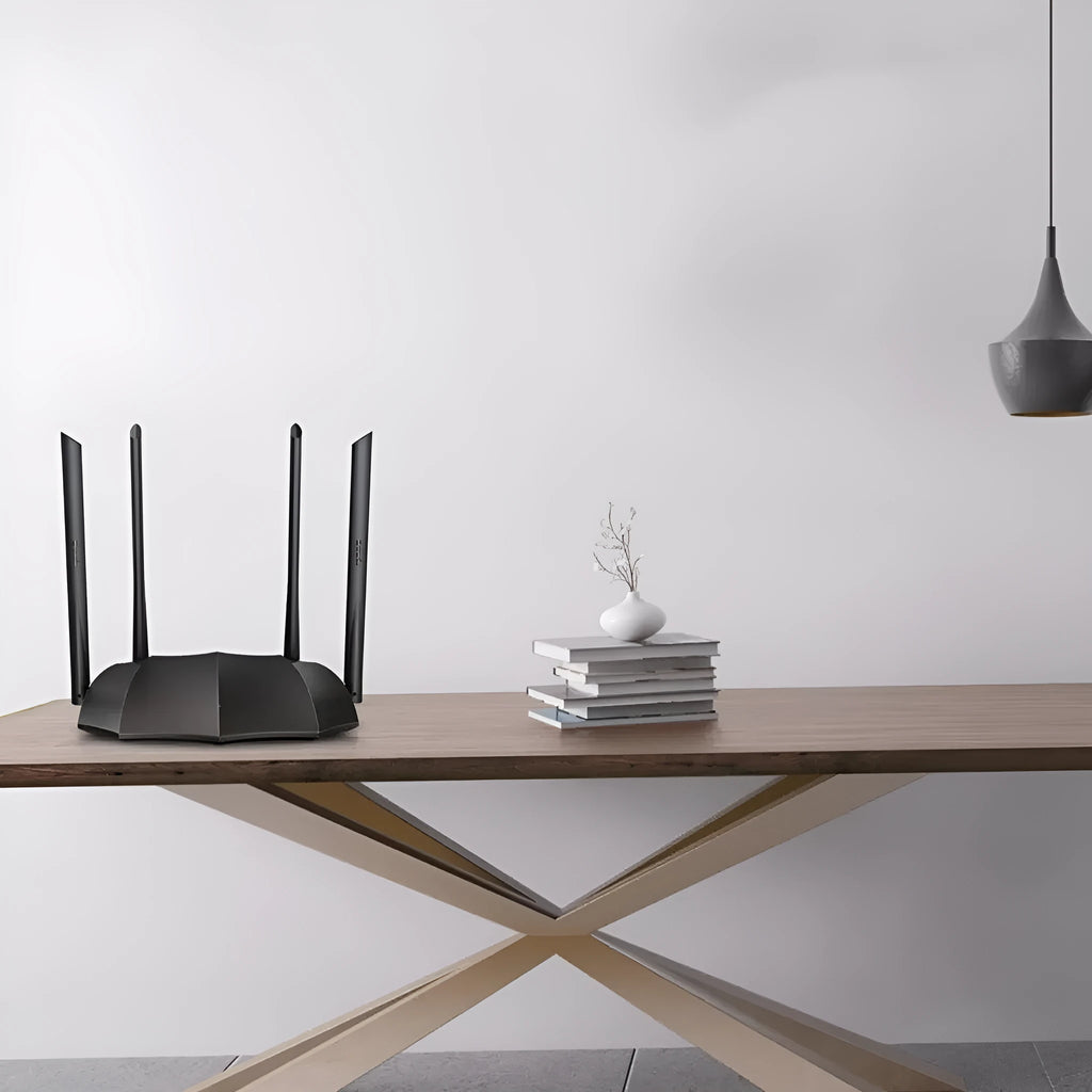 AC8 dual-band wireless gigabit router with expansion slots and 5G smart Wi-Fi connectivity