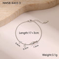 Ins women's stainless steel bracelet with 18K gold plating and a geometric star-shaped pendant.