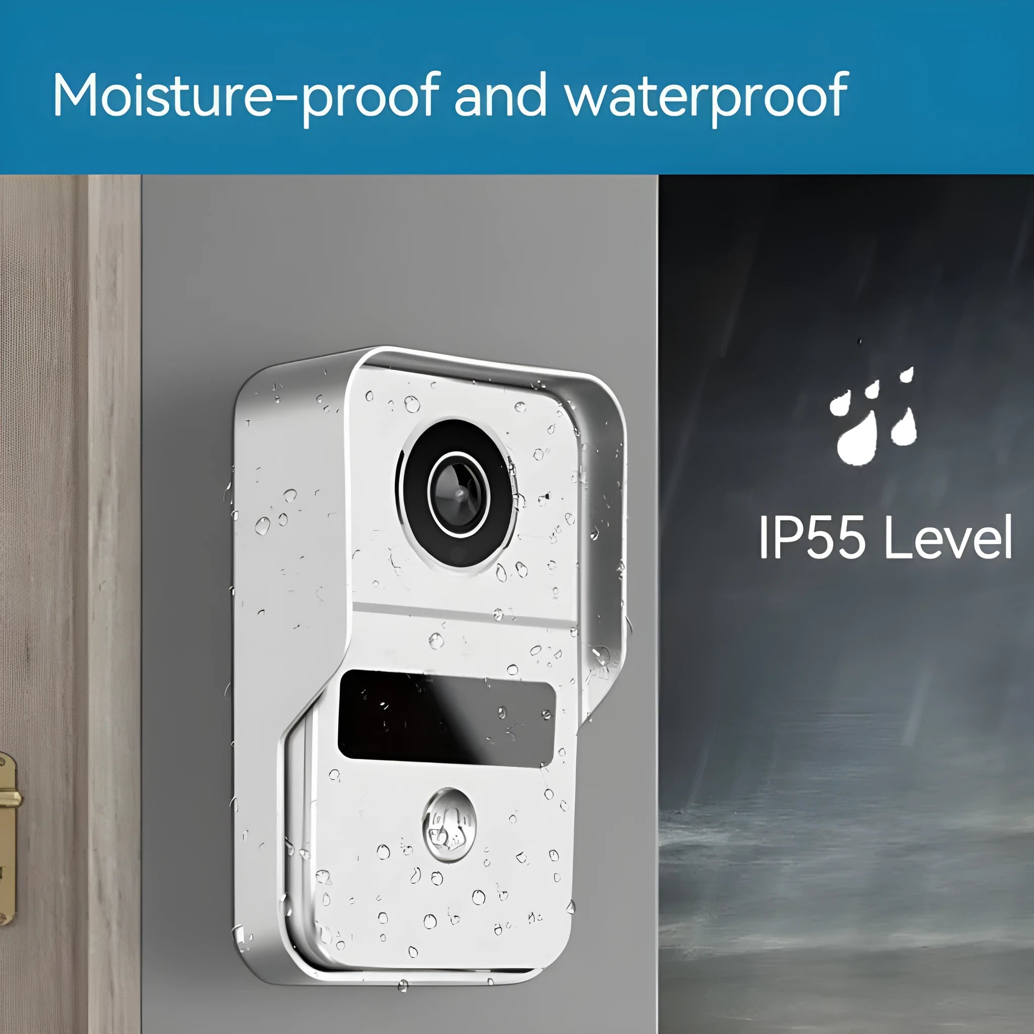 10 inch video intercom doorbell system with outdoor camera unit and indoor display