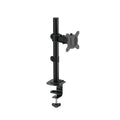 Silver SPCC steel lifting rotating computer monitor bracket arm holding a generic screen