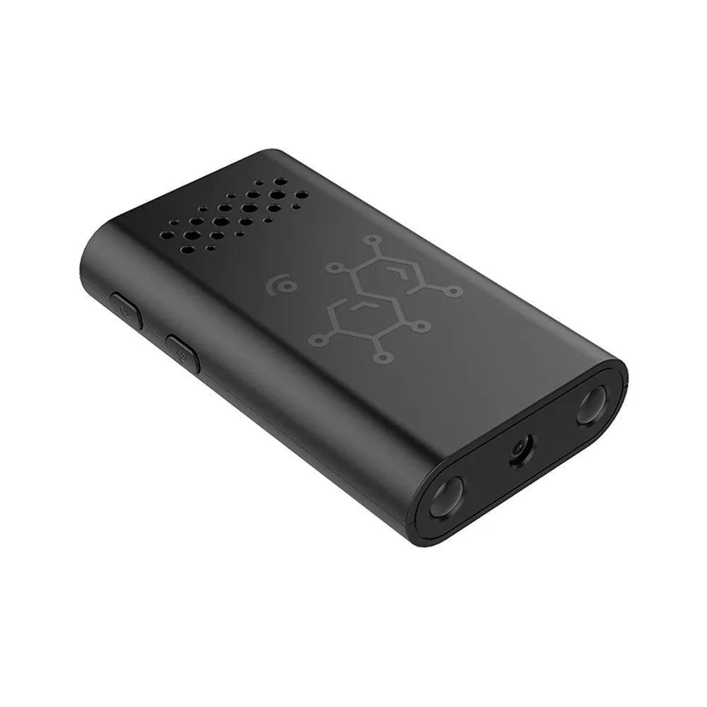 Black indoor security camera with 1080p HD video for baby monitoring and WiFi mobile connectivity