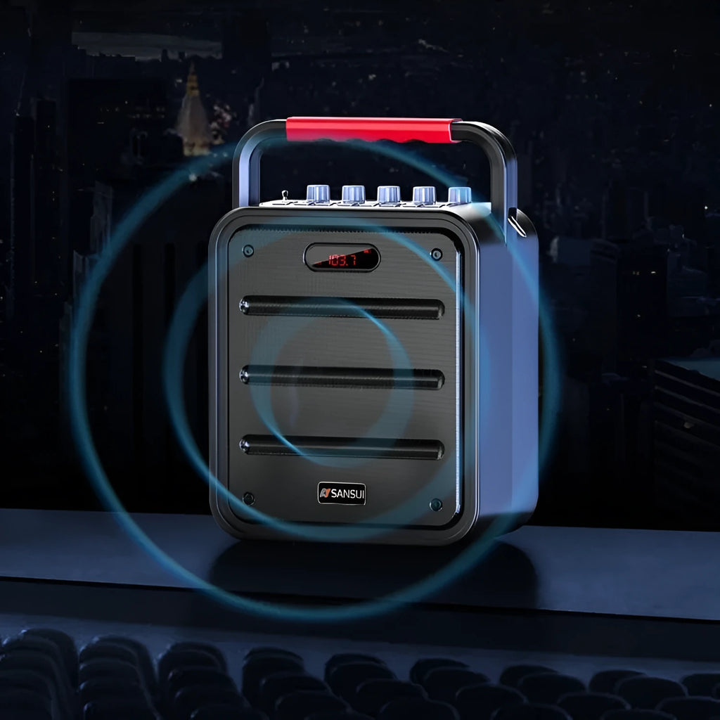 Square Audio portable subwoofer 40W with lithium battery and control panel, available in 4-inch or 6.5-inch speaker size