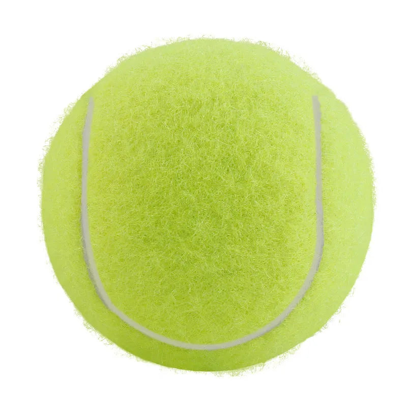 Bite-resistant rubber dog tennis ball in 6.3cm size showing multiple colour options