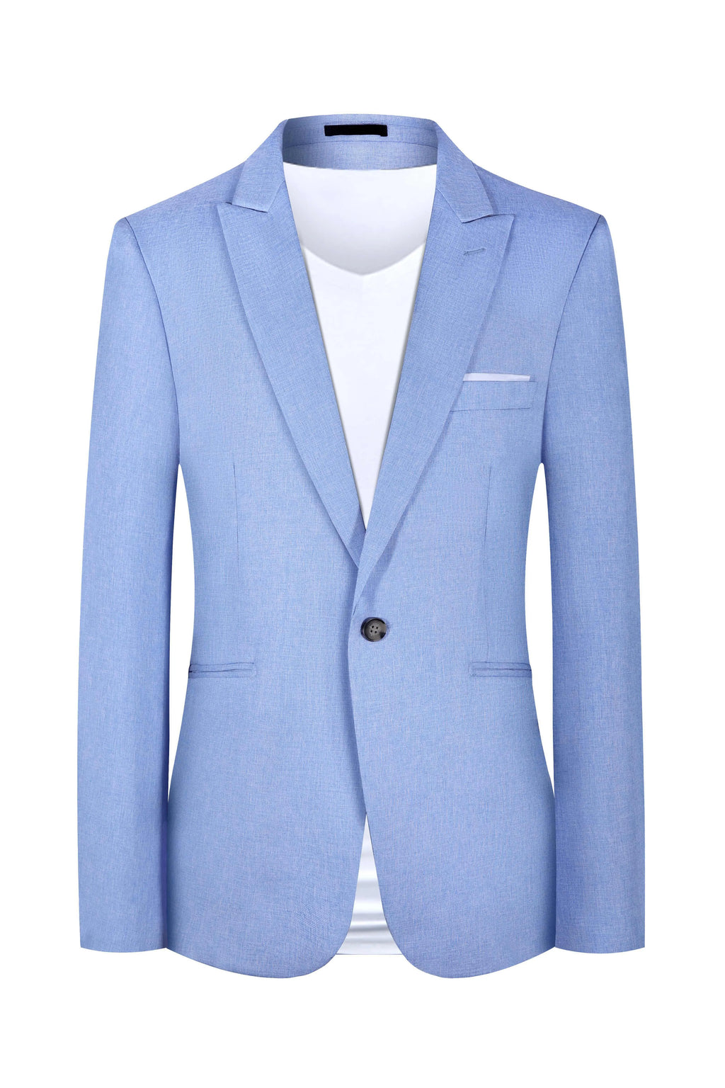 Men's Western style casual suit jacket in light blue or pink for spring and summer wear