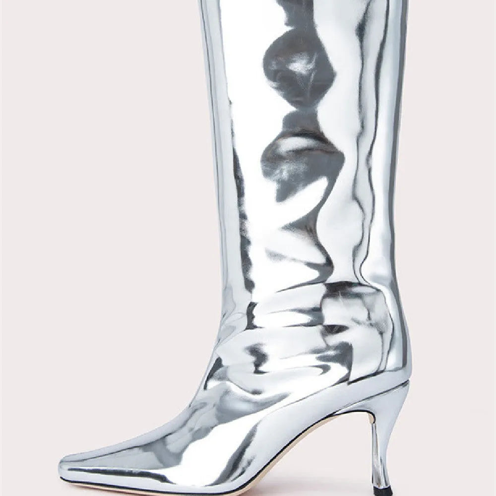 Women's square toe cowboy boots in microfiber, shown in a choice of colours including black, brown, and snake print.