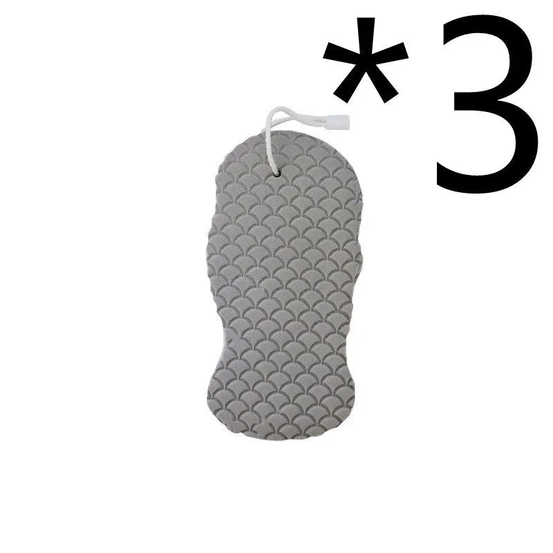 3D white bath sponge with fish scale pattern for gentle body exfoliation.