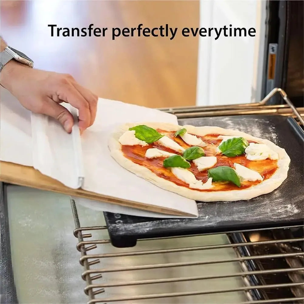 Sliding pizza transfer shovel and cutting board 55 by 35 cm food grade PP non-stick surface