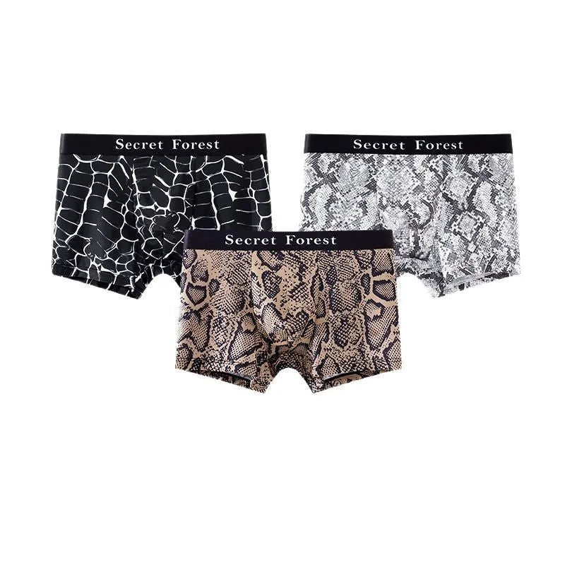 Men's loose-fitting thin boxer shorts in black, available in sizes L, XL, 2XL and 3XL