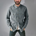 Women's denim cardigan coat in khaki, black, blue, or grey with regular fit Asian sizes