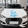 Large black dragon design vinyl car sticker for front bumper or bonnet application