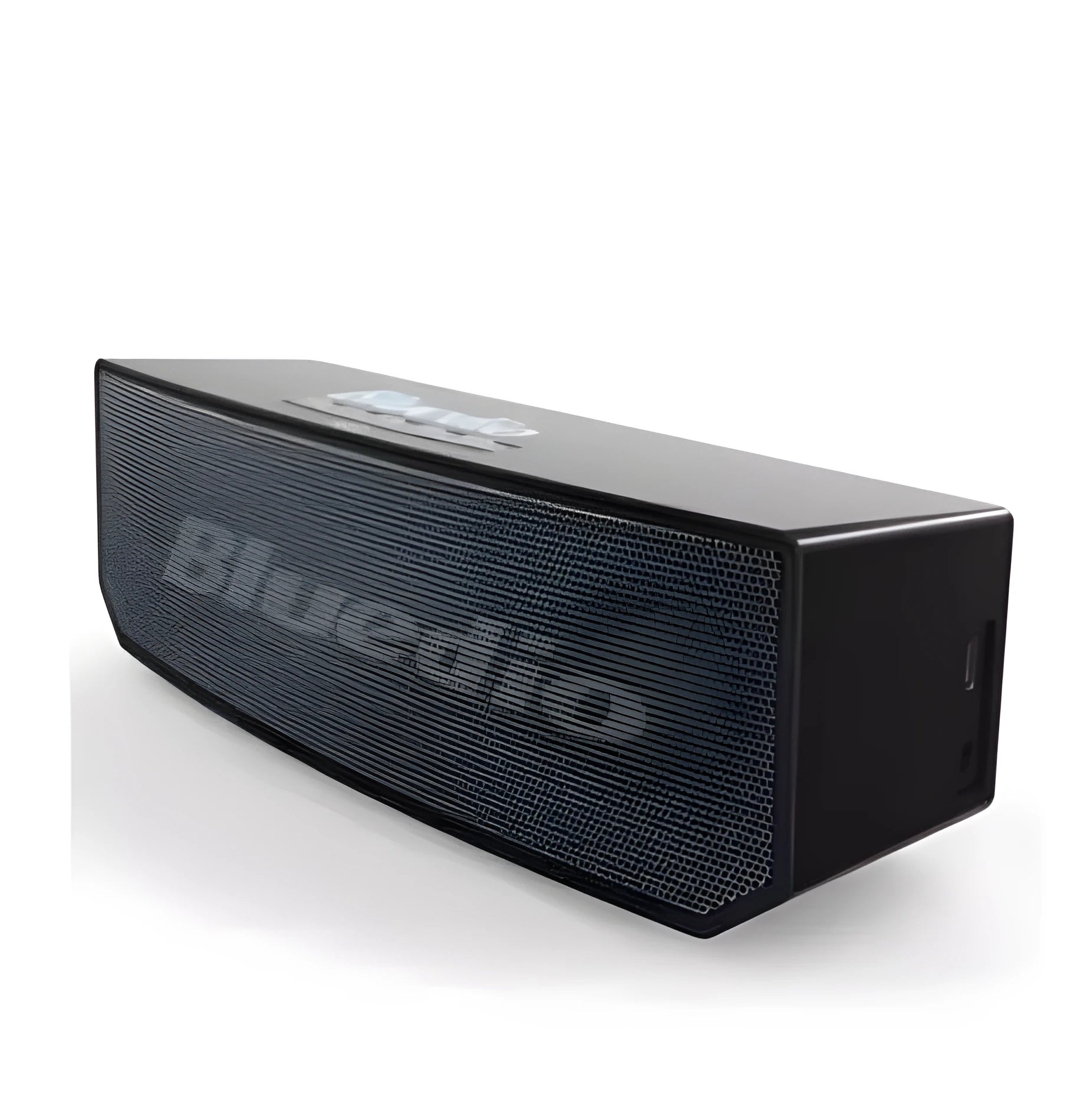 BS-6 black cloud smart speaker showing compact dimensions and speaker grille