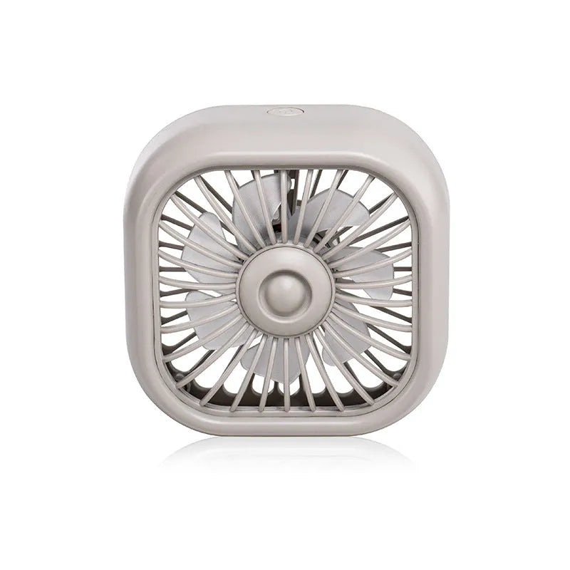 USB car fan with three-speed controls in black colour option showing compact design