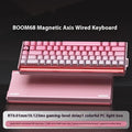 Compact mechanical gaming keyboard with RGB lighting and magnetic axis switches in green colour variant