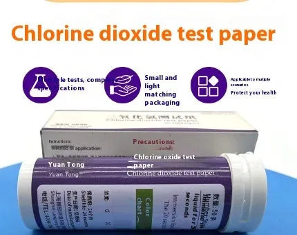 Chlorine dioxide test paper bottle containing 50 pieces for waste water concentration detection