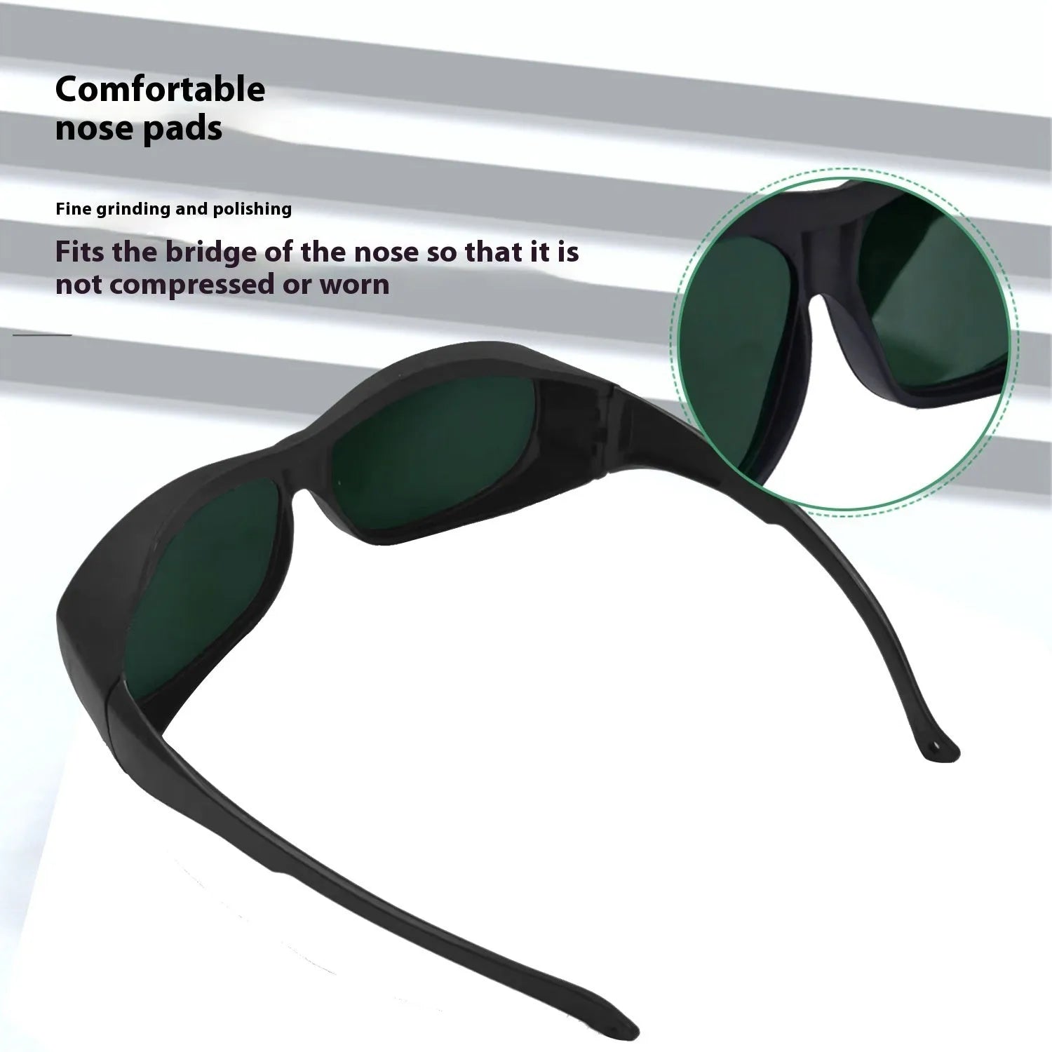 Photon skin rejuvenation and welding laser protection goggles with clear polycarbonate lenses.